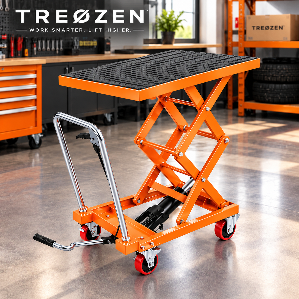 TREOZEN™ Heavy-Duty Hydraulic Scissor Lift Table