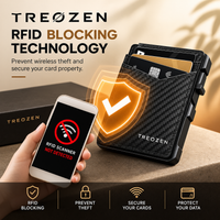 TREOZEN Smart AirTag Wallet – Slim RFID Blocking Pop-Up Card Holder