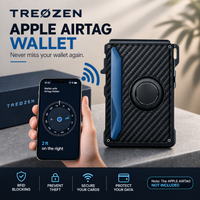 TREOZEN Smart AirTag Wallet – Slim RFID Blocking Pop-Up Card Holder