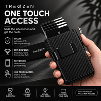 TREOZEN Smart AirTag Wallet – Slim RFID Blocking Pop-Up Card Holder