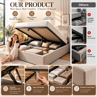 TREOZEN™ Hydraulic Lift-Up Storage Bed
