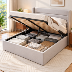 TREOZEN™ Hydraulic Lift-Up Storage Bed