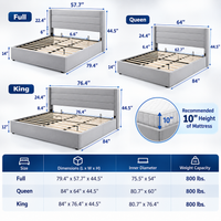 TREOZEN™ Hydraulic Lift-Up Storage Bed