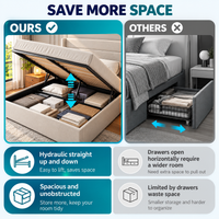 TREOZEN™ Hydraulic Lift-Up Storage Bed