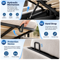 TREOZEN™ Hydraulic Lift-Up Storage Bed