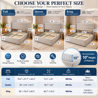 TREOZEN™ Hydraulic Lift-Up Storage Bed
