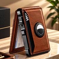 TREOZEN Smart AirTag Wallet – Slim RFID Blocking Pop-Up Card Holder