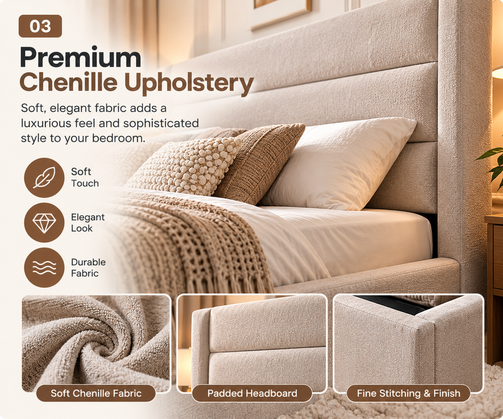 Premium Chenille Upholstery