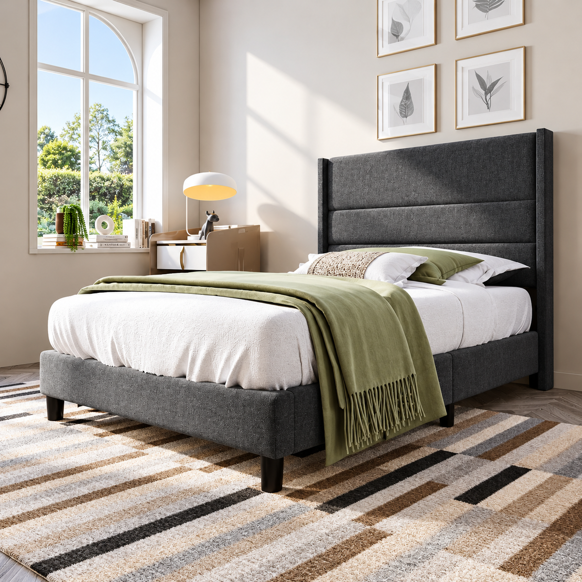 TREOZEN™ Hydraulic Lift-Up Storage Bed